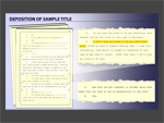 Click to enlarge: Deposition statement clippings